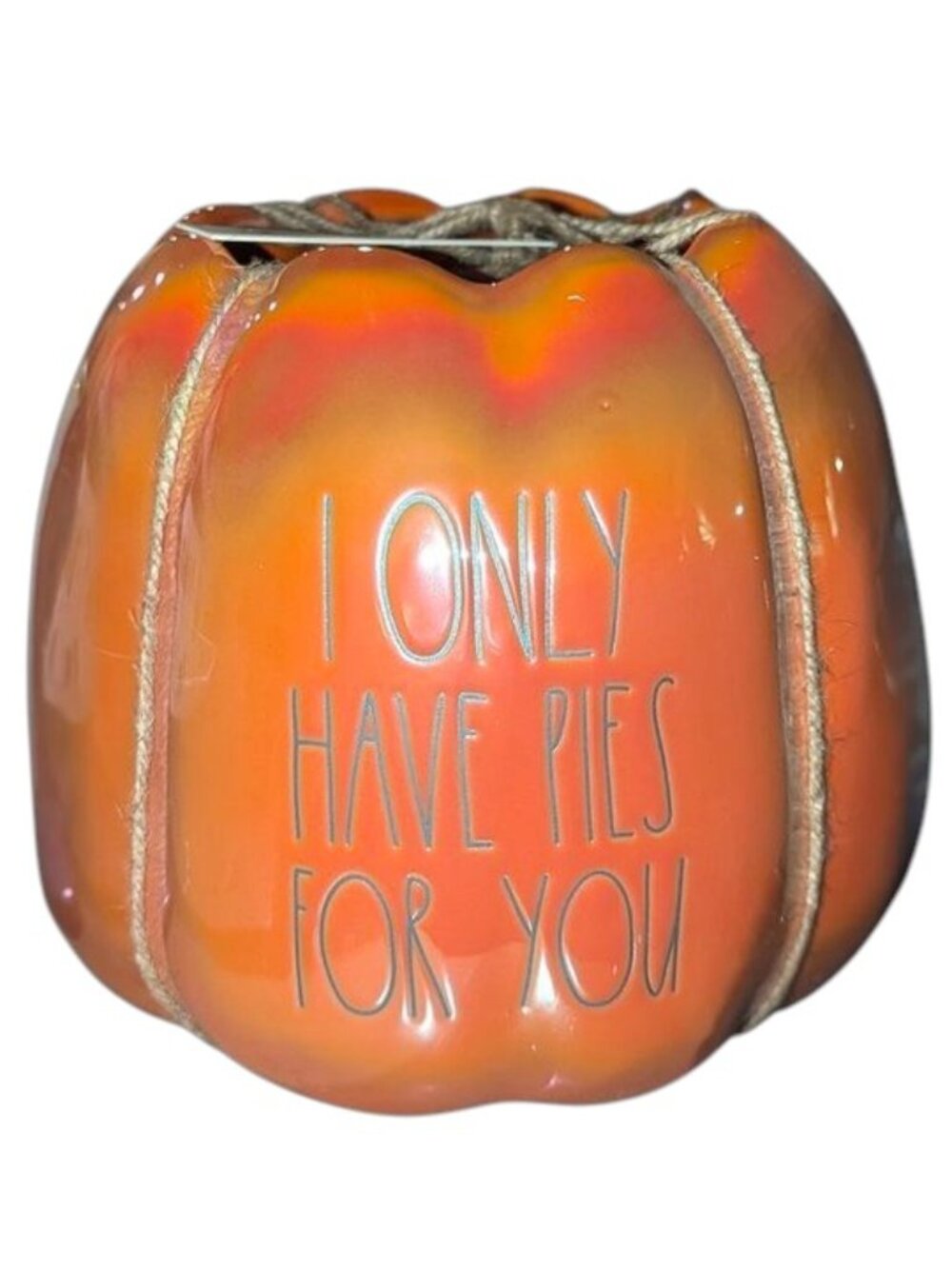 NEW Rae Dunn Artisan Collection Magenta I ONLY HAVE PIES FOR YOU Pumpkin Planter